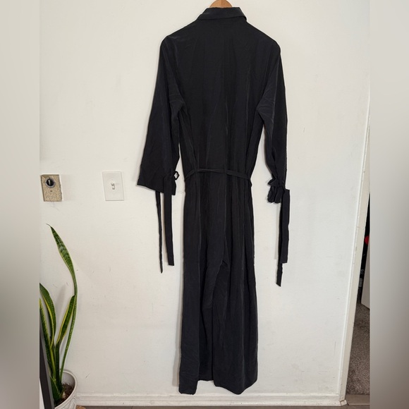 The Meg Black Bloaker Silky Belted Long Sleeve Jumpsuit - NWT - Picture 5 of 15